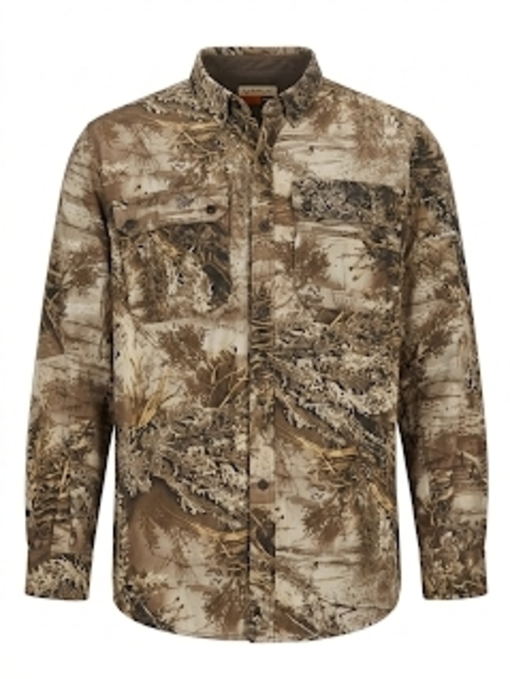 Men's Realtree Camo Button-Up Hunting Jacket - Brown/Tan 2XL